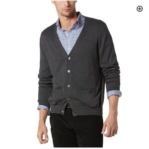 J. Hilburn Luxury Blend Earl Cardigan Silk Cashmere Blend Large